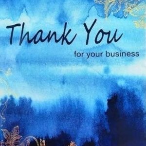 20 - Thank you Water Color 10 x 13 Poly mailers